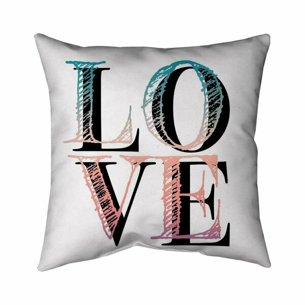 Begin Home Decor 26 x 26 in. Colorful Love-Double Sided Print Indoor Pillow 5541-2626-QU24-3
